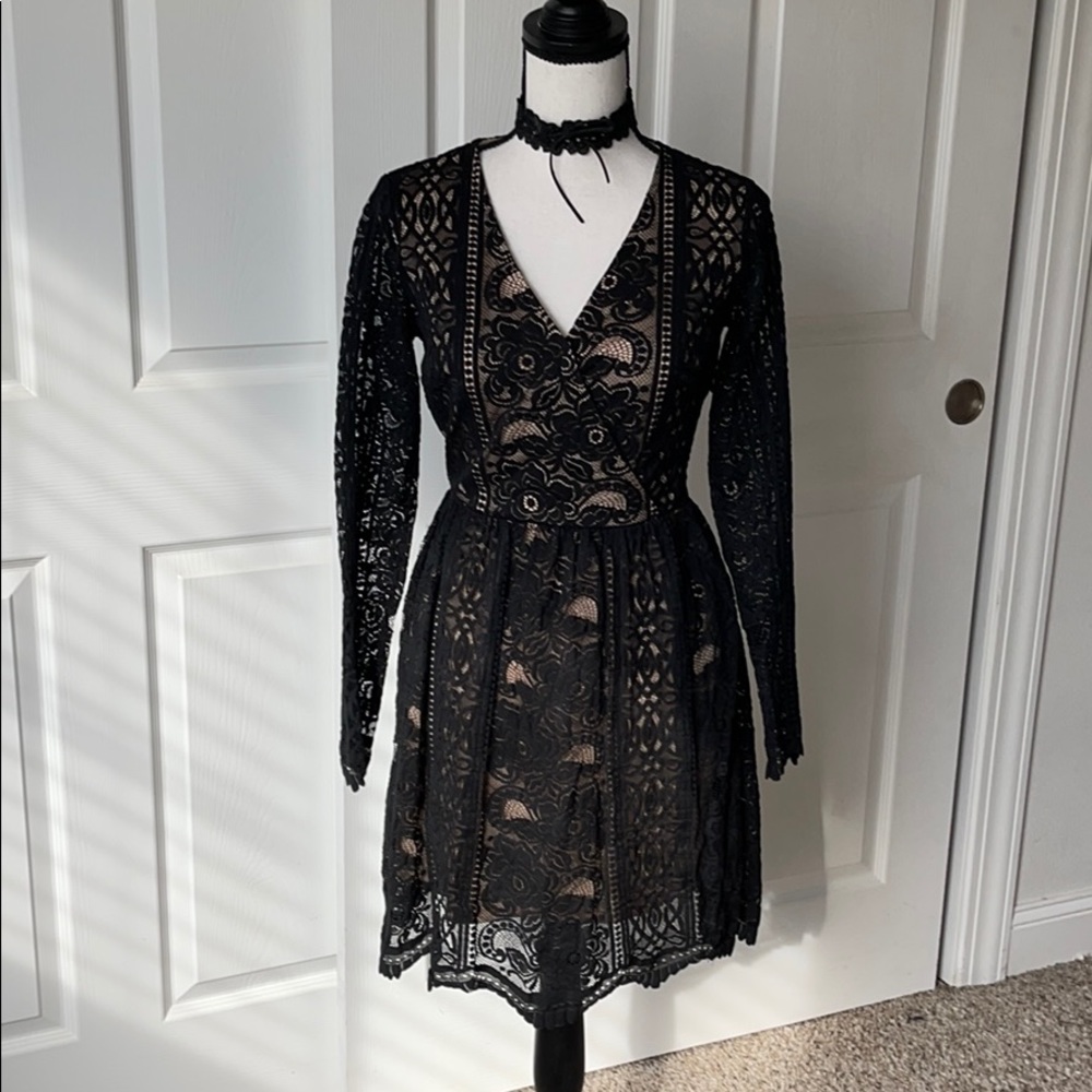 Black lace dress